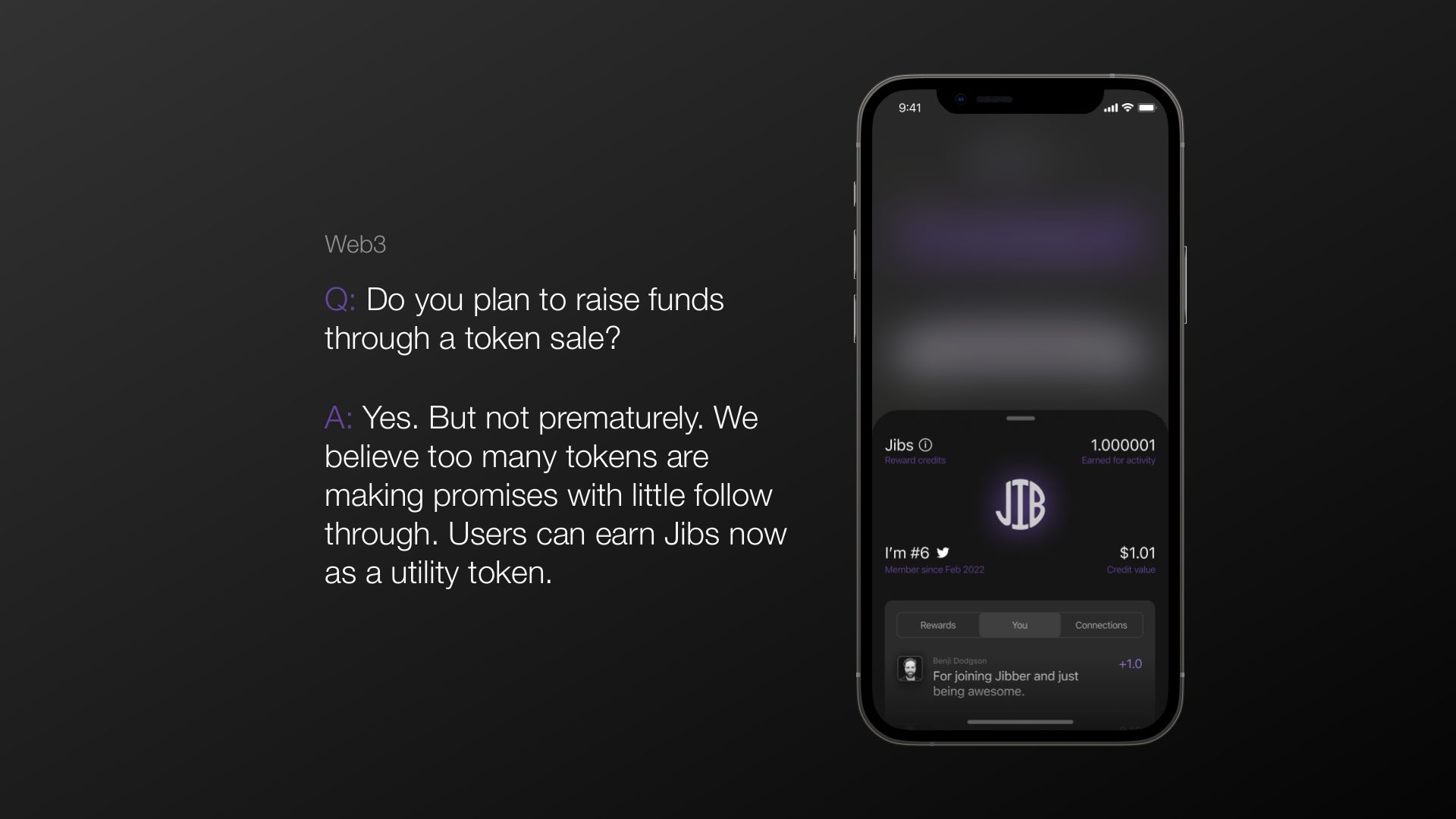 Plan for a future Jibs token