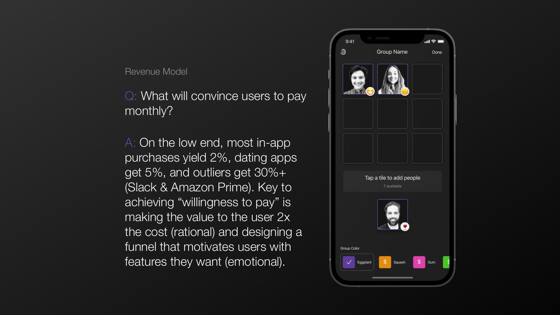 Revenue model and willingness to pay